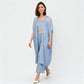 Flare High Rise Embellished Top with Palazzo with Shrug Set