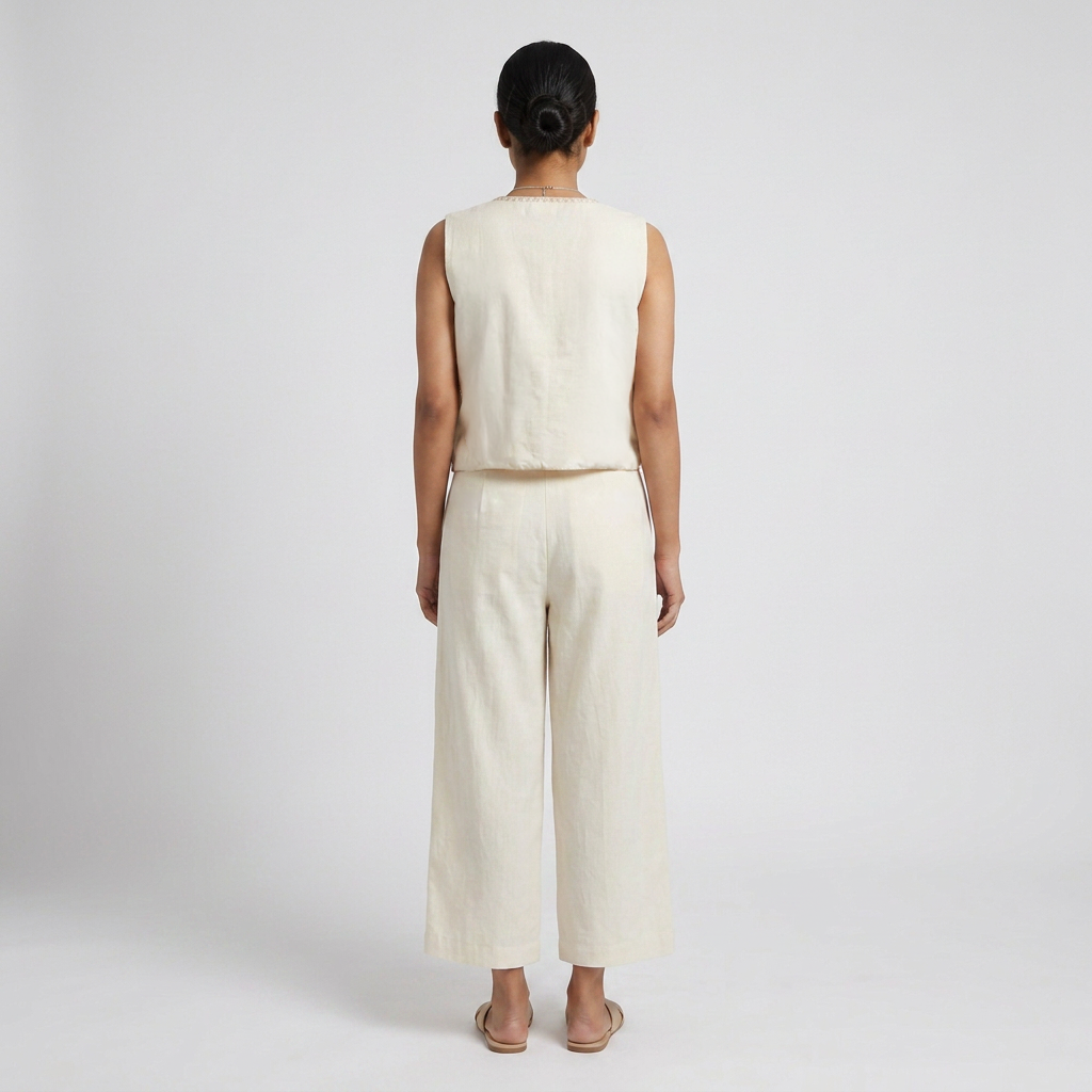 Embroidered Smocked Crop Top with Shrug and Pant