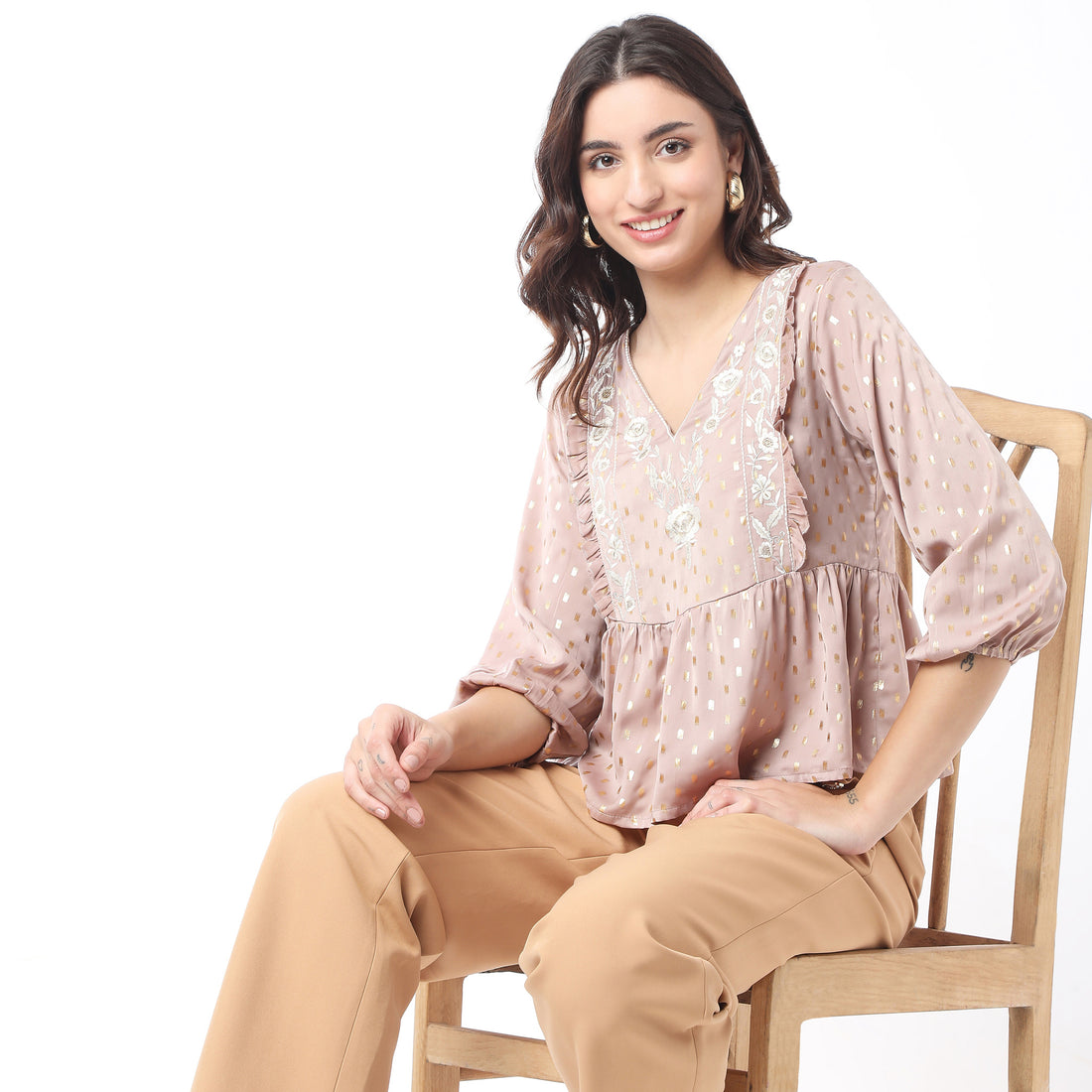 Regular Fit Printed Top