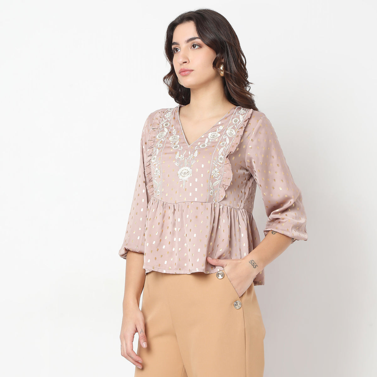 Regular Fit Printed Top