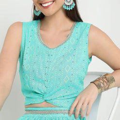 Regular Fit Printed Crop Top