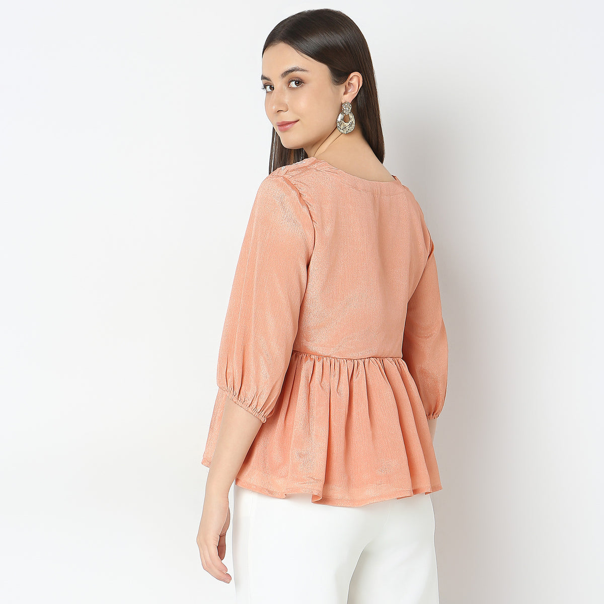 Flare Fit Embroidered Top