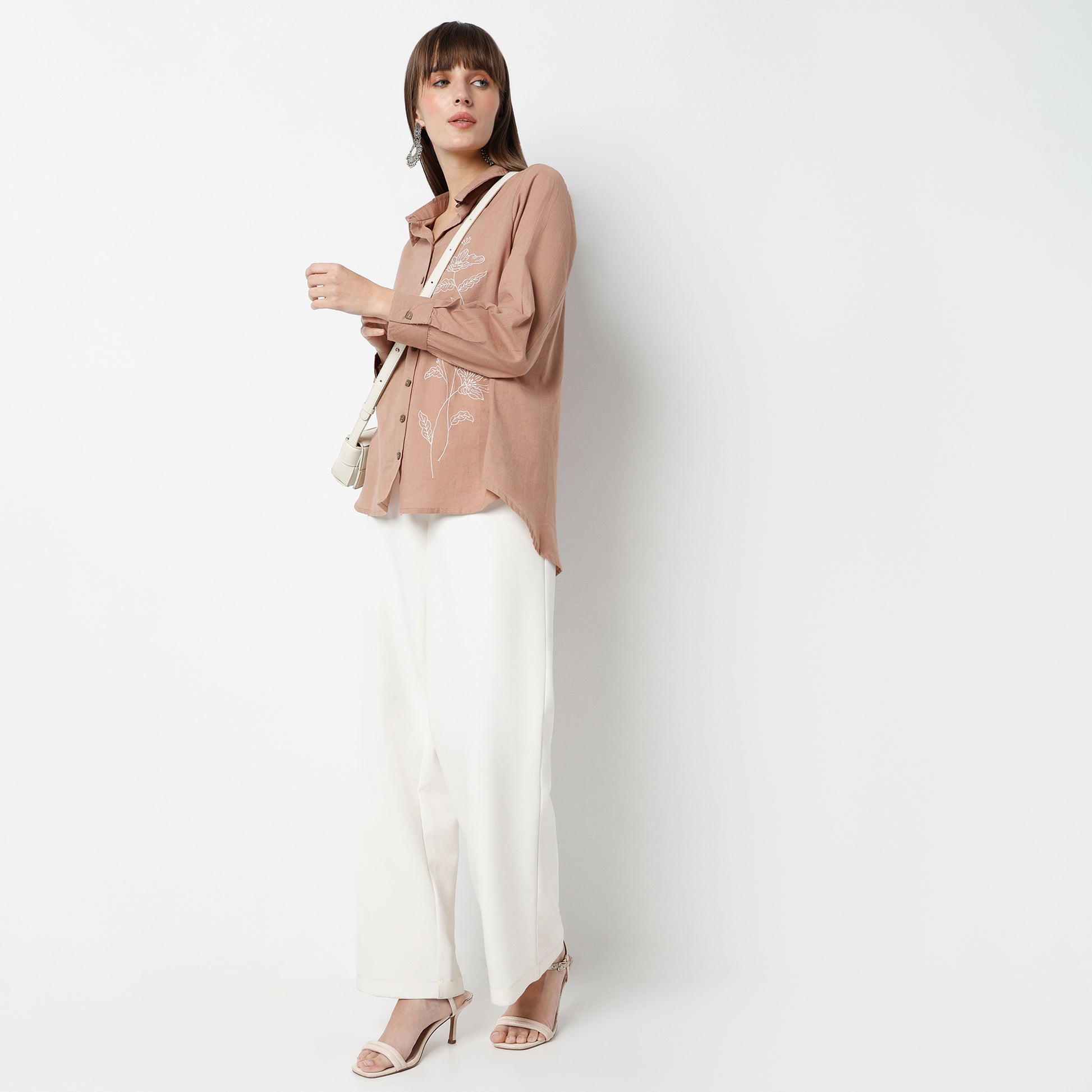 Regular Fit Embroidered Regular Length Shirt