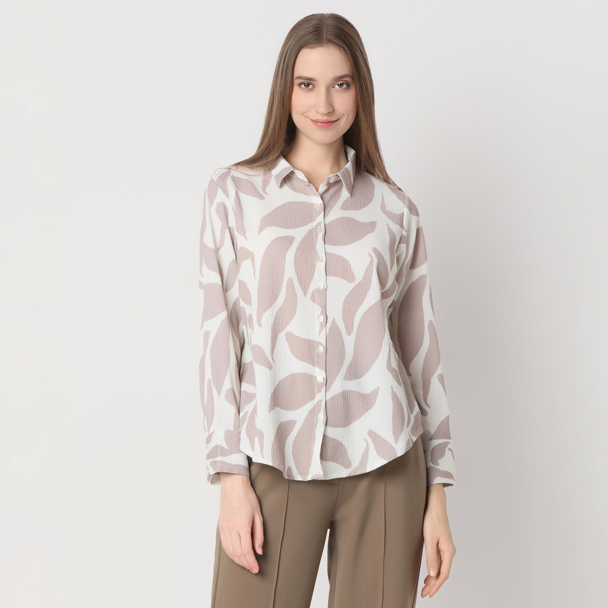 Relaxed Fit Printed Regular Length Shirt