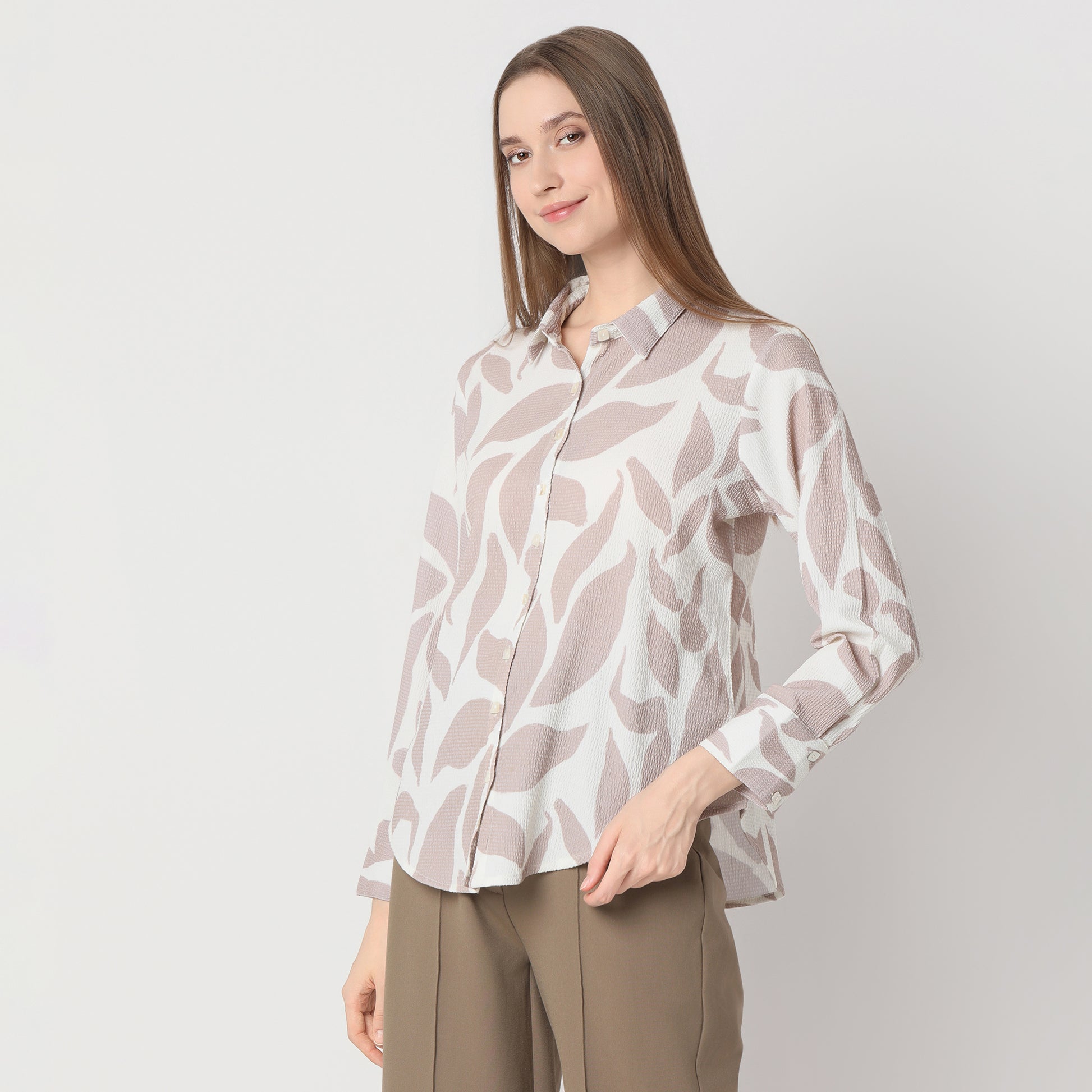 Relaxed Fit Printed Regular Length Shirt