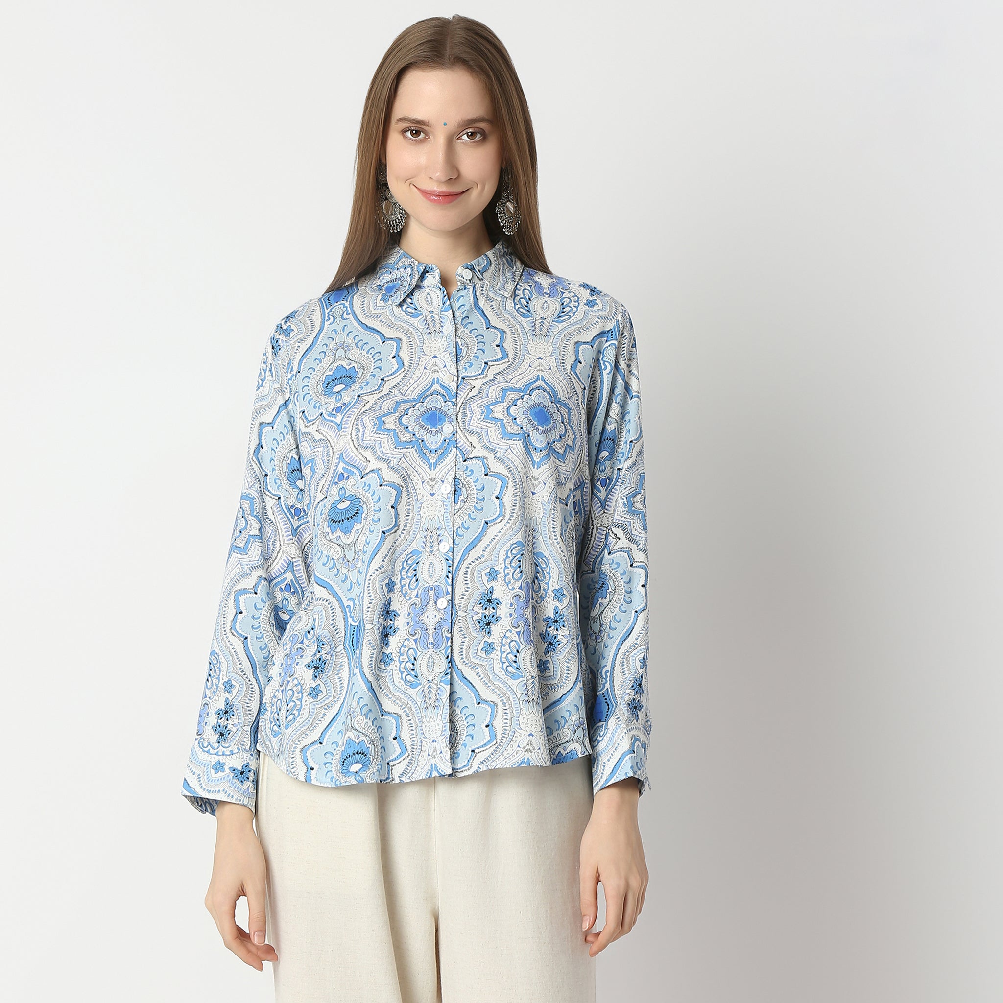 Regular Fit Printed Regular Length Shirt