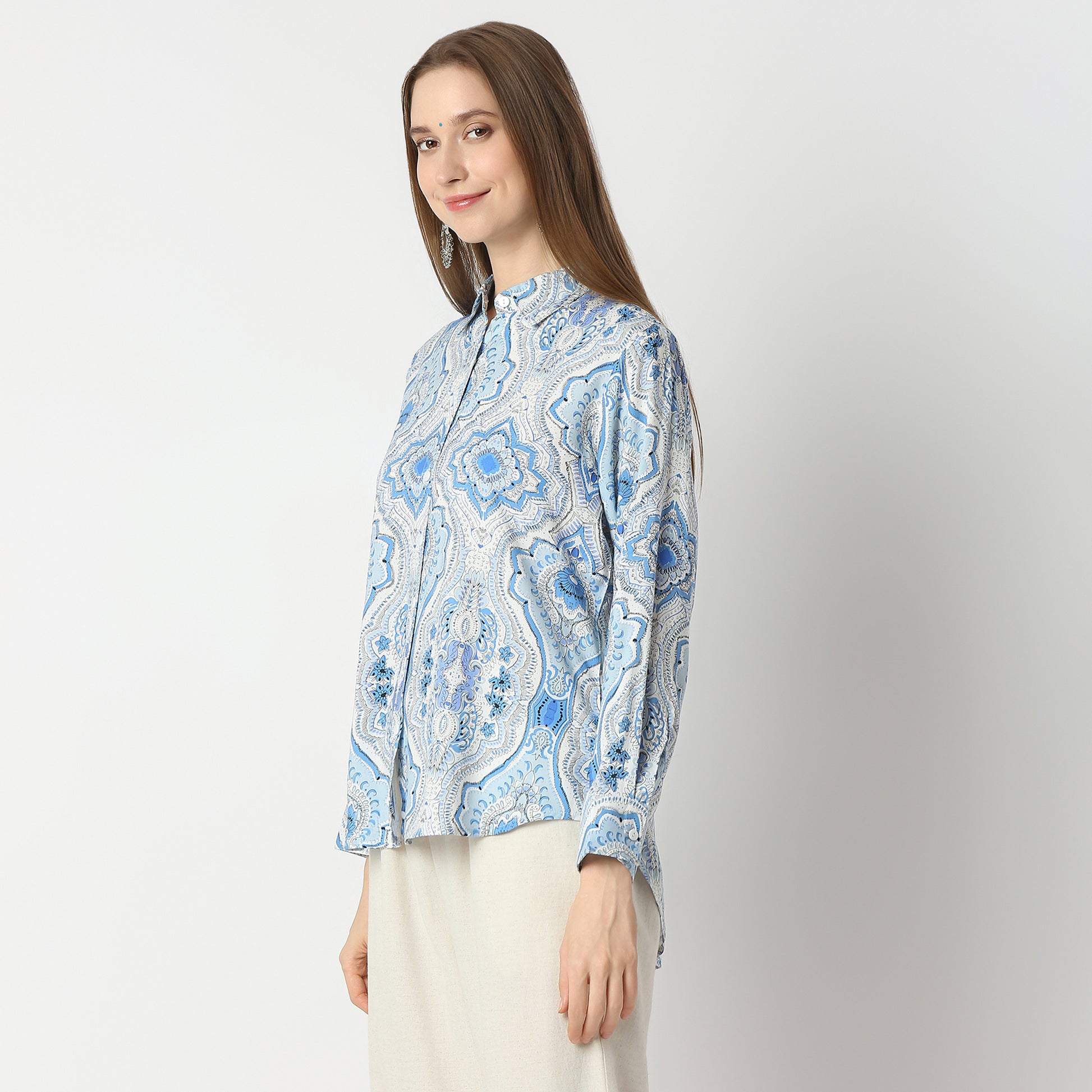 Regular Fit Printed Regular Length Shirt