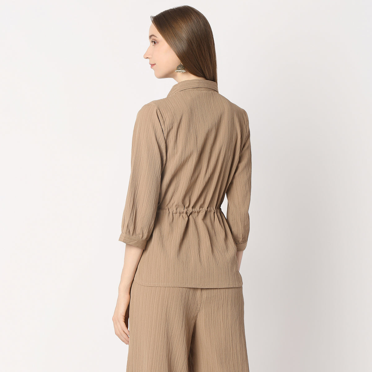 Relaxed Fit Solid Regular Length Shirt