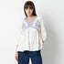 Alia Cut Top With Gathered Sleeve