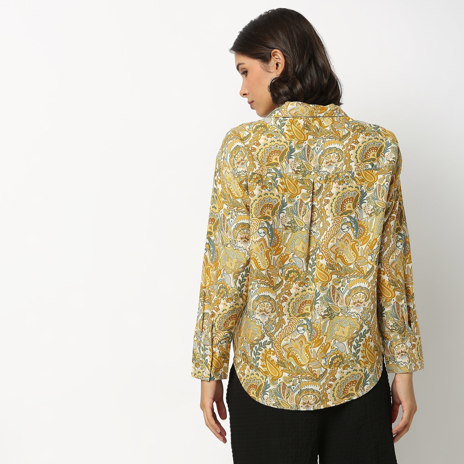 Printed Rayon Shirt, Full Sleeve