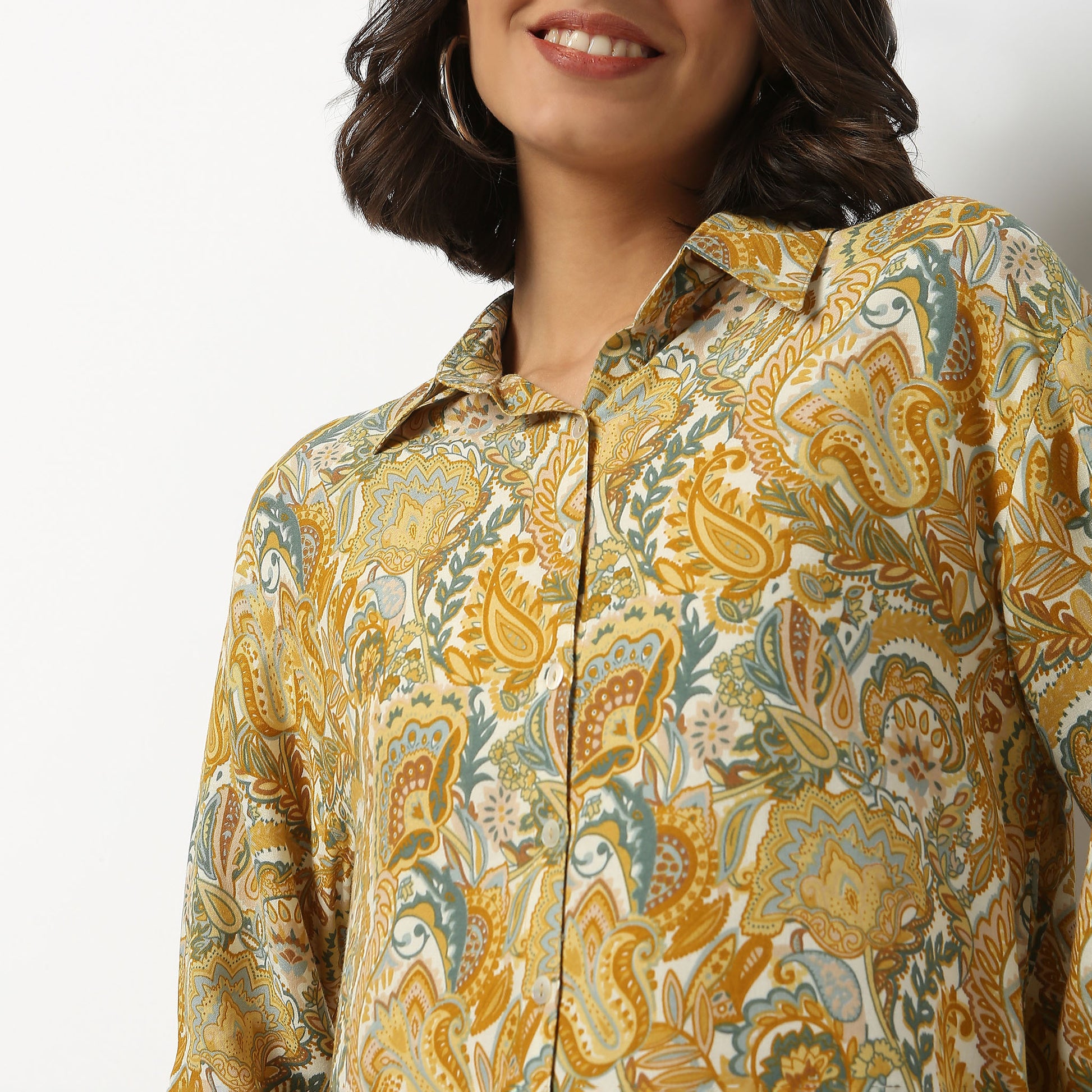 Printed Rayon Shirt, Full Sleeve