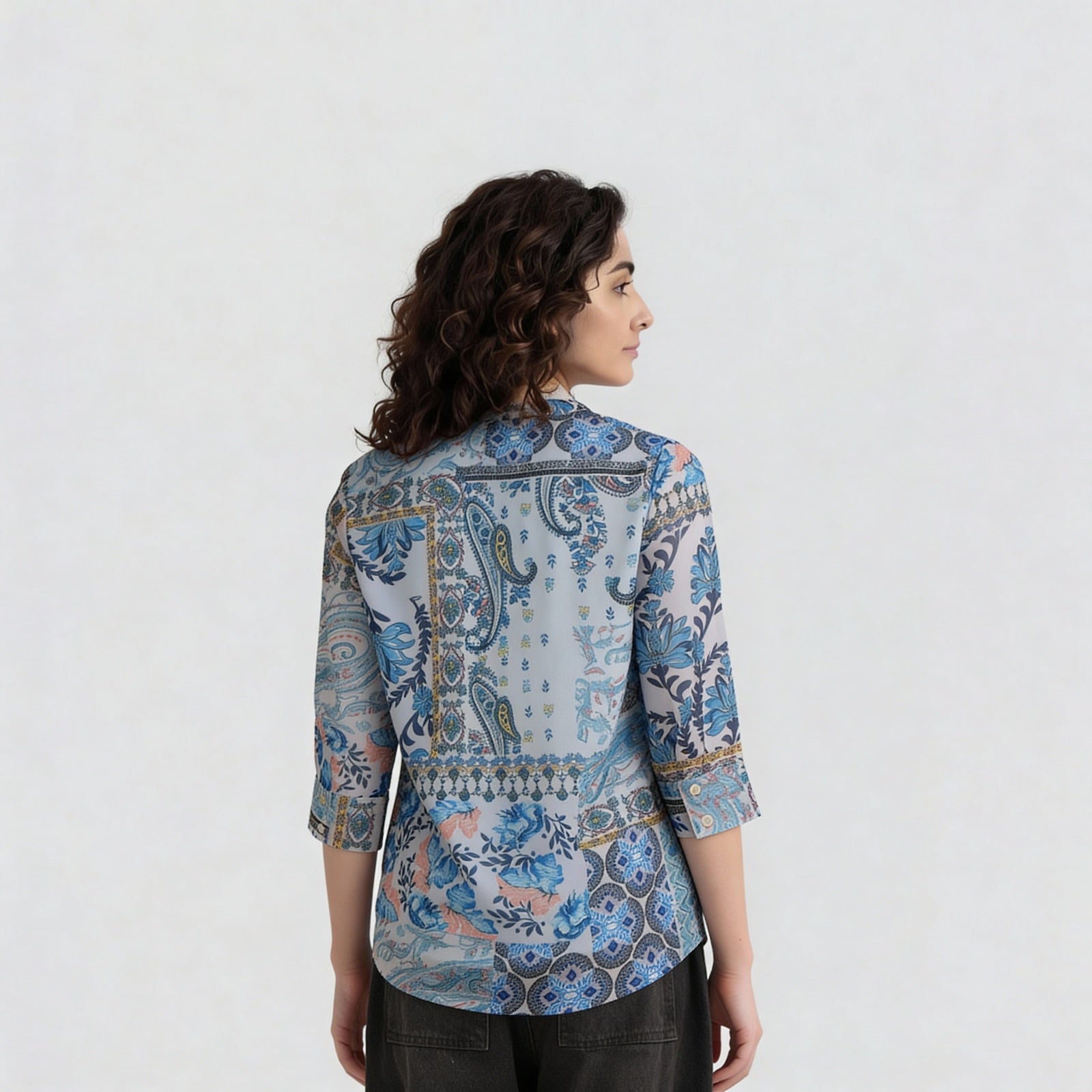 Polyester Printed Full Sleeve Top