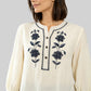 Embroidered Flared Top