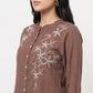Embroidered Flared Top