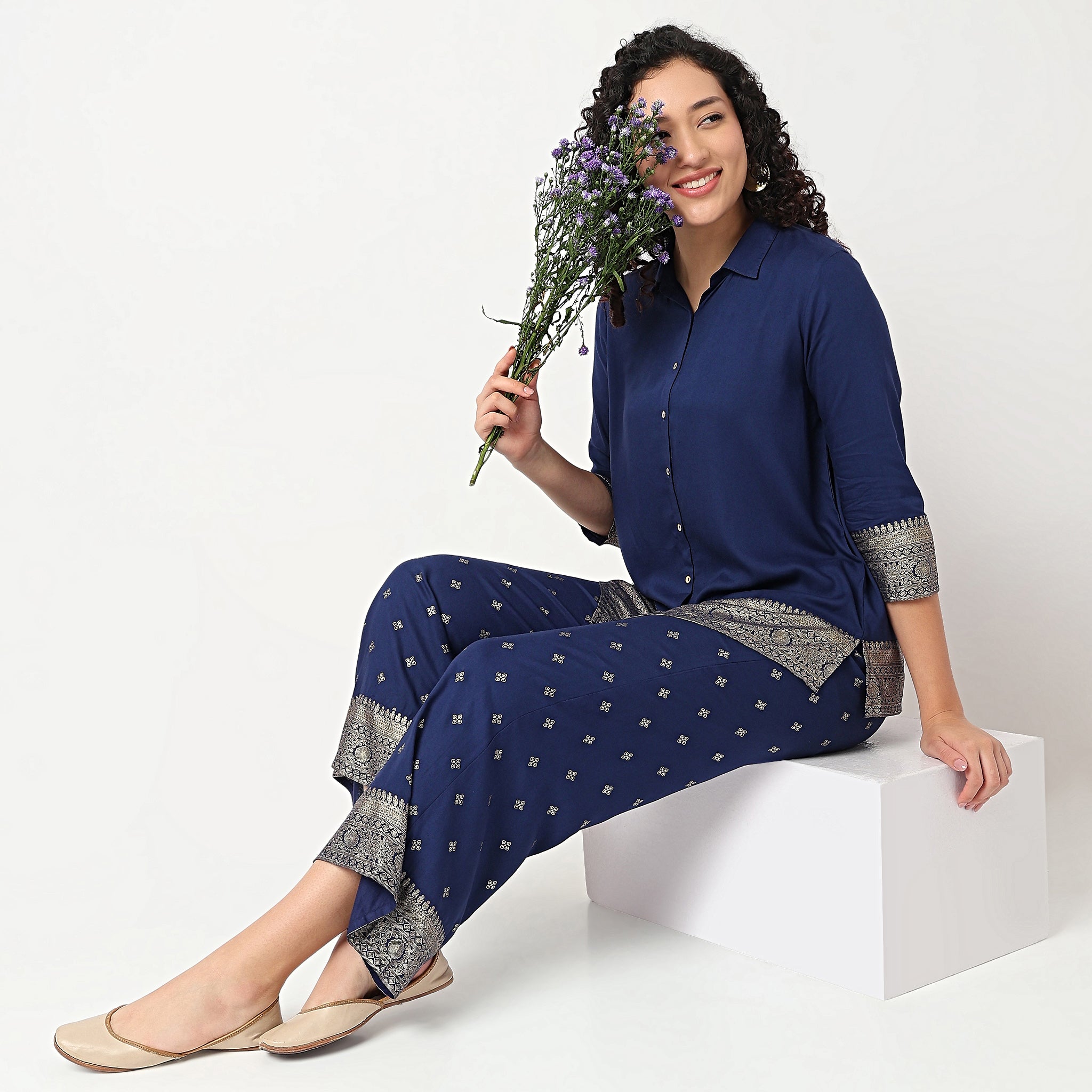 Printed Camp Collar Shirt