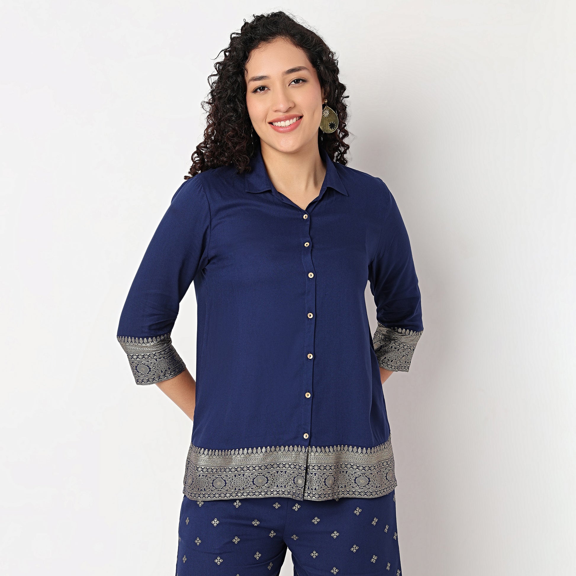 Printed Camp Collar Shirt