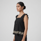 Woven Embroidered Top