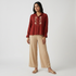 Band Neck Embroidered Shirt