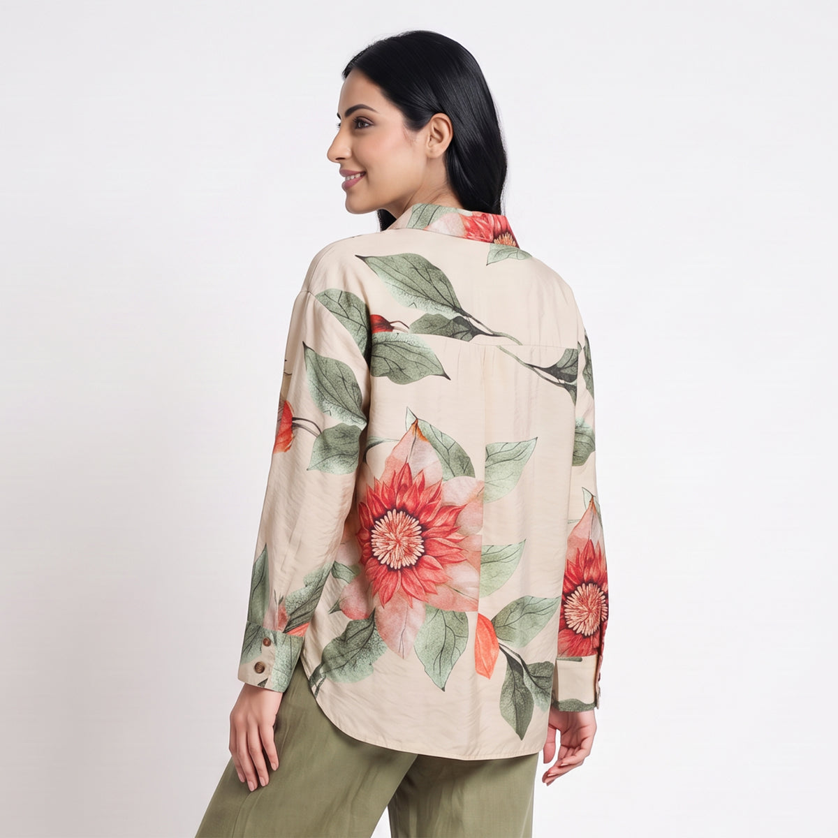 Printed Shirt Collar Shirt