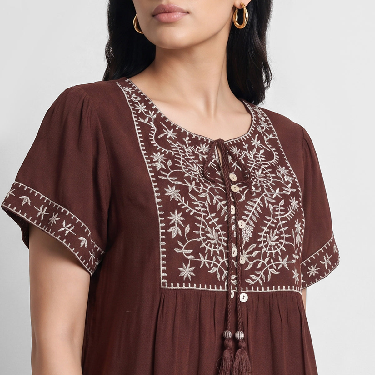 Embroidered Relaxed Top