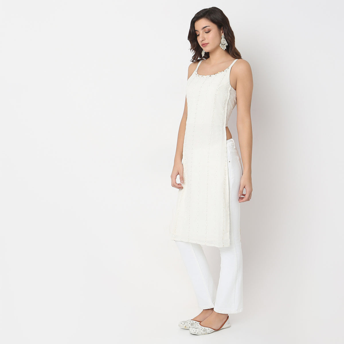 Straight Fit Embroidered Tunic