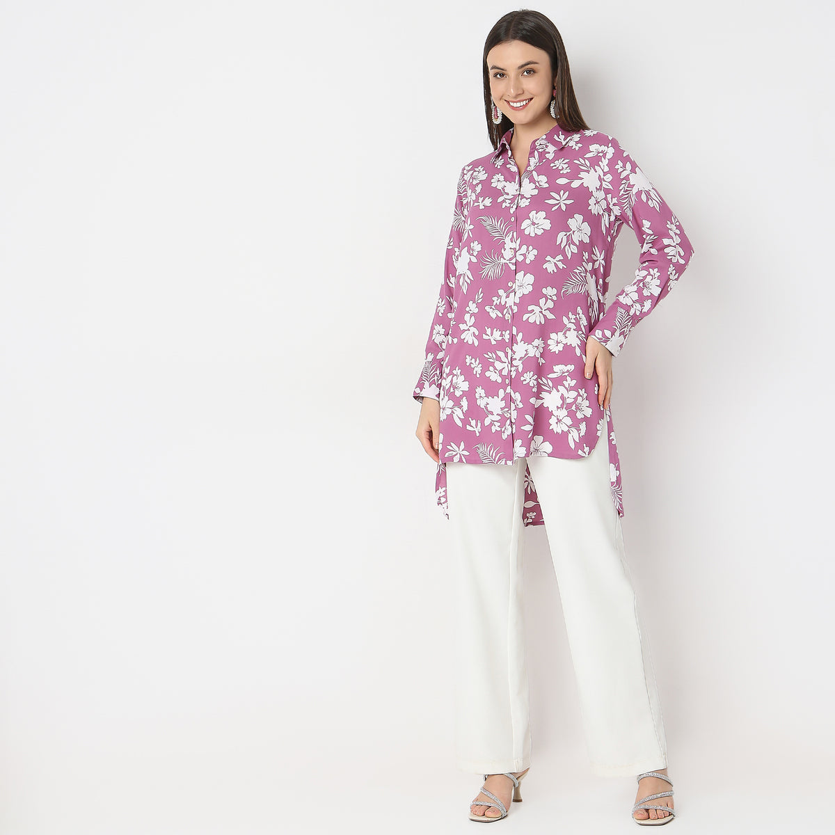 Regular Fit Printed A-Line Tunic