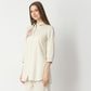 Relaxed Fit Embroidered Below Knee Tunic