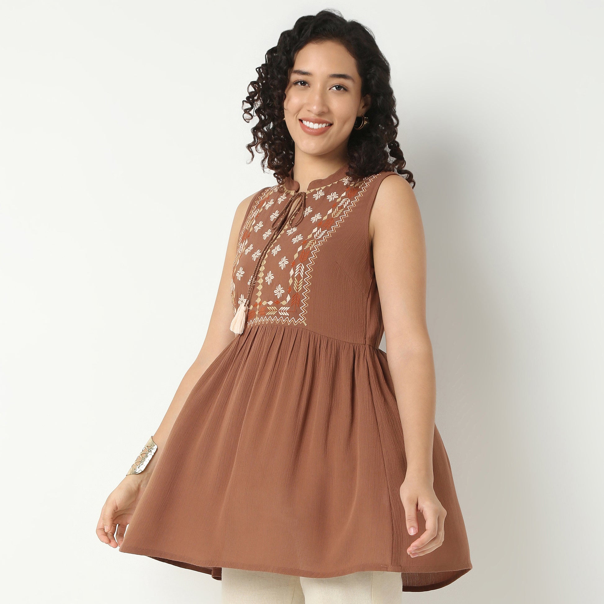 Yoke Embroidered Tunic