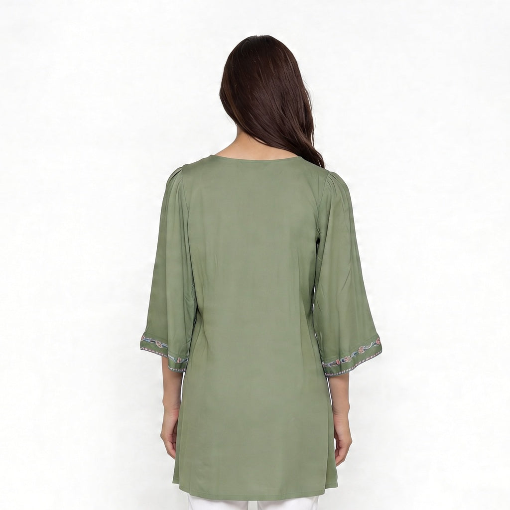 Embroidered Flared Tunic