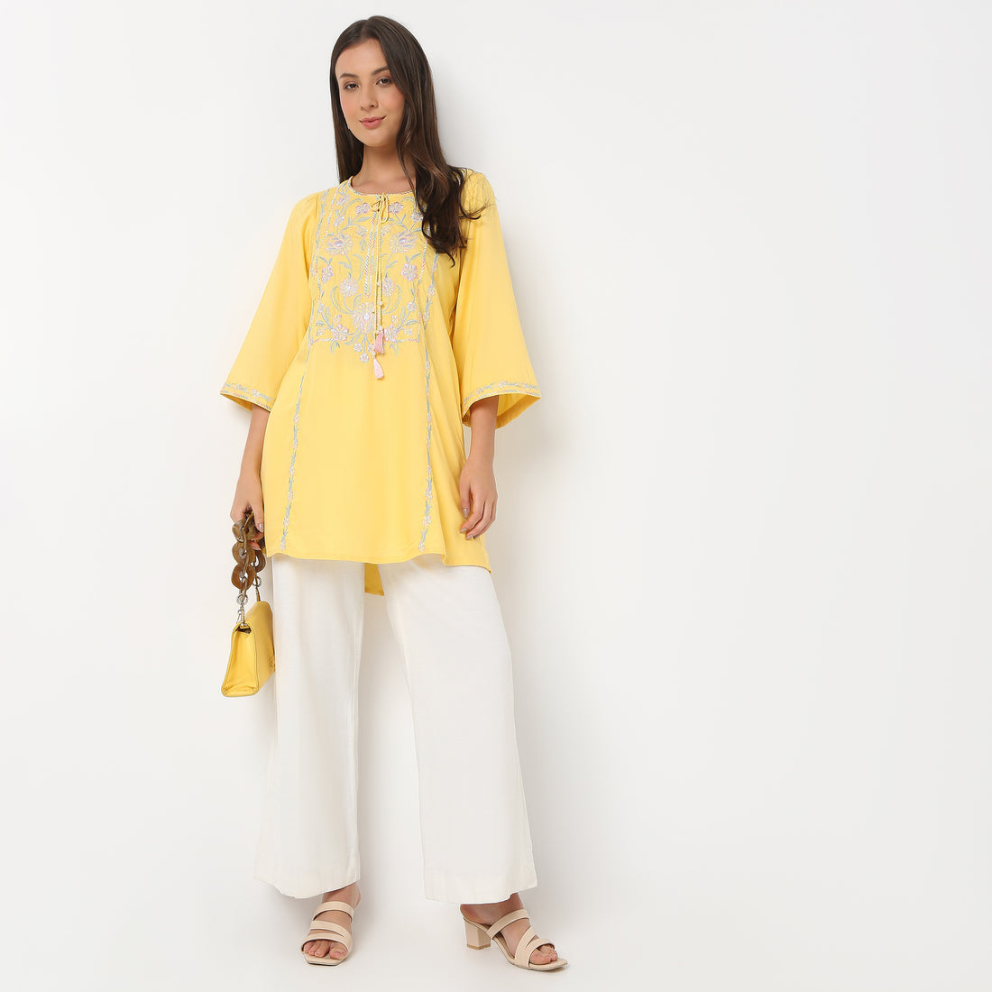 Embroidered Flared Tunic