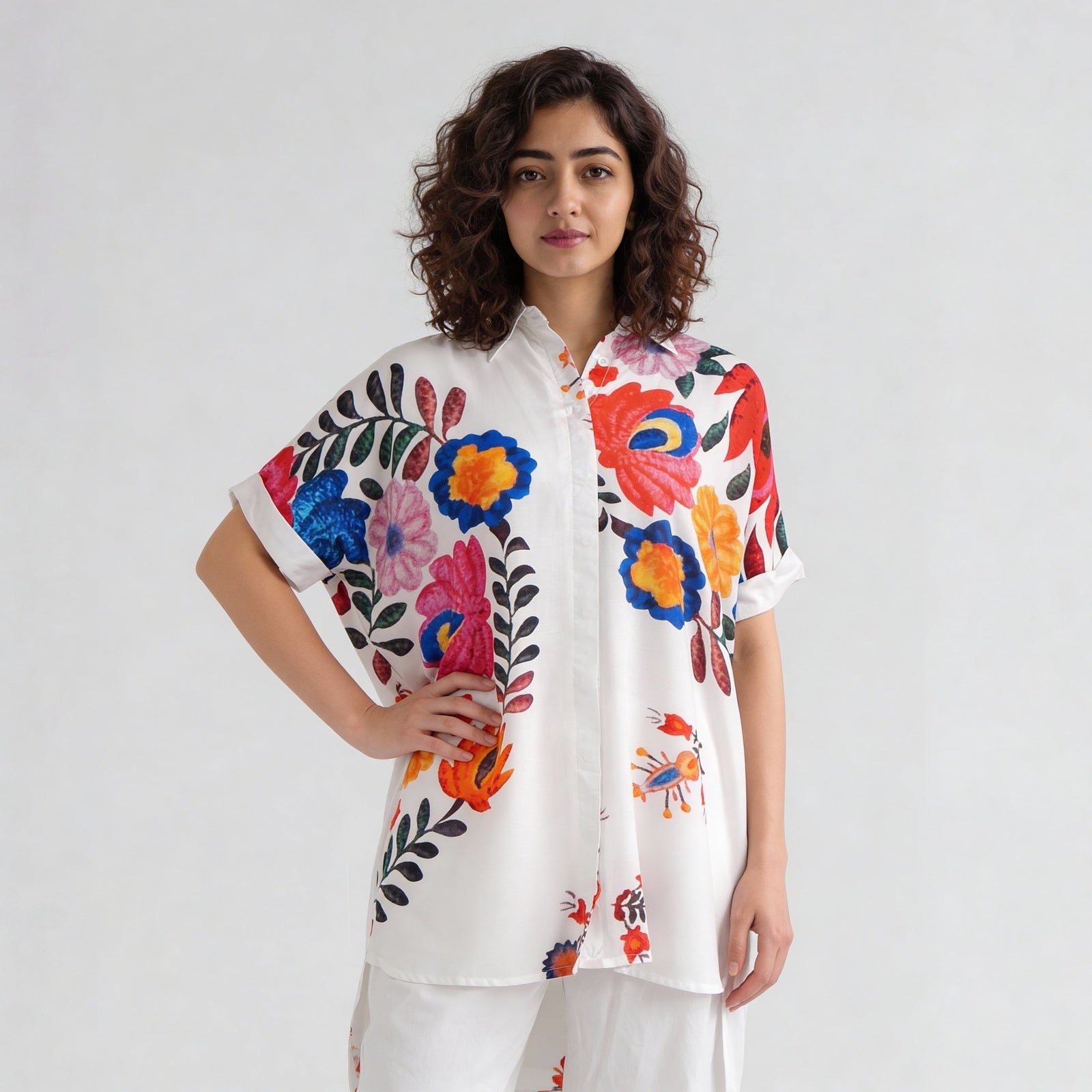 Cotton Printed Three-Fourth Sleeve Tunic