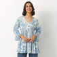 Printed Viscose Tunic with V-Neck