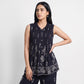 Printed Shirt Collar Tunic