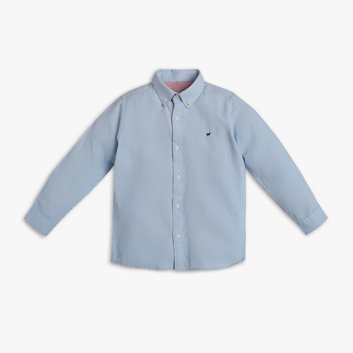 Boy Wearing Boy's Regular Fit Solid Shirt