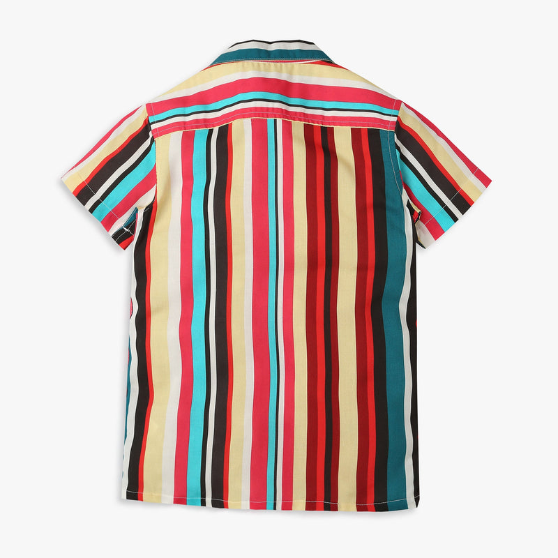 Boys Regular Fit Striped Shirt