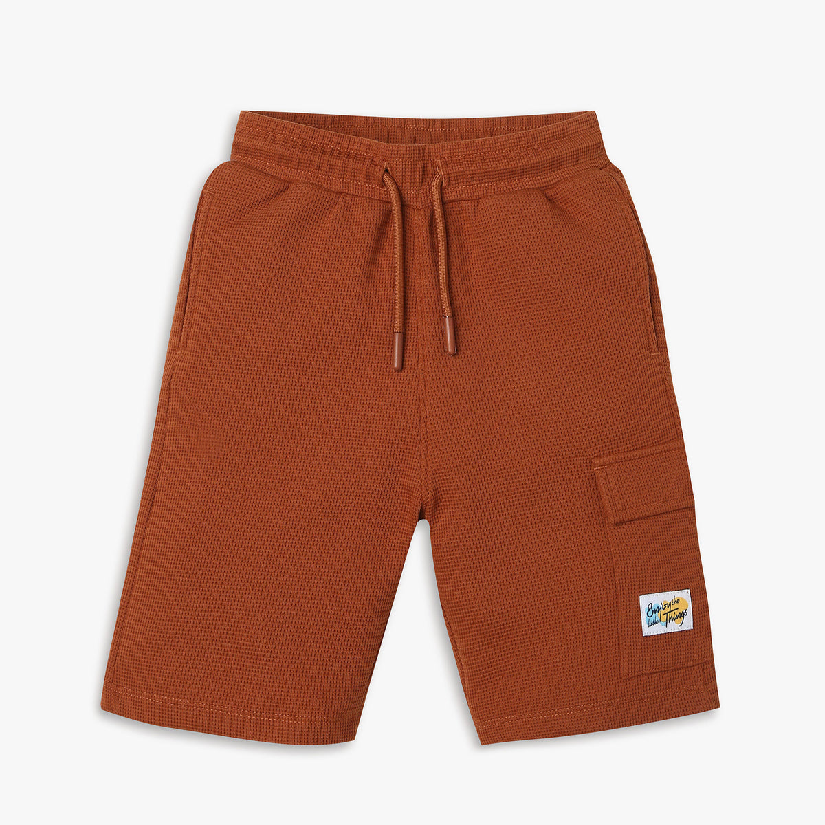 Boys Regular Fit Solid Mid Rise Shorts