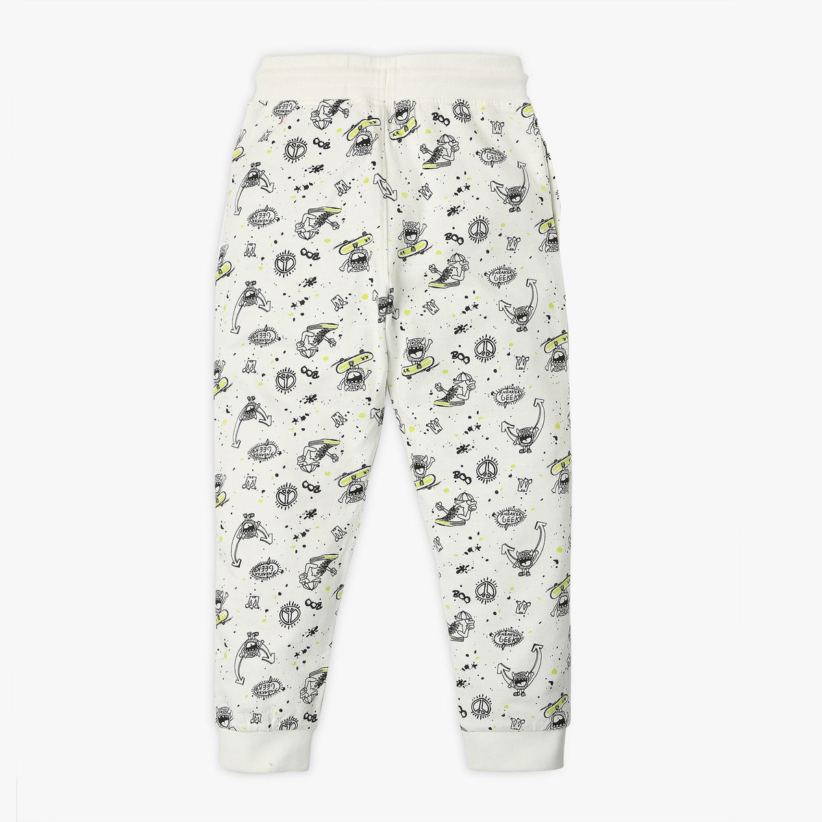 Boy's Regular Fit Printed Mid Rise Joggers