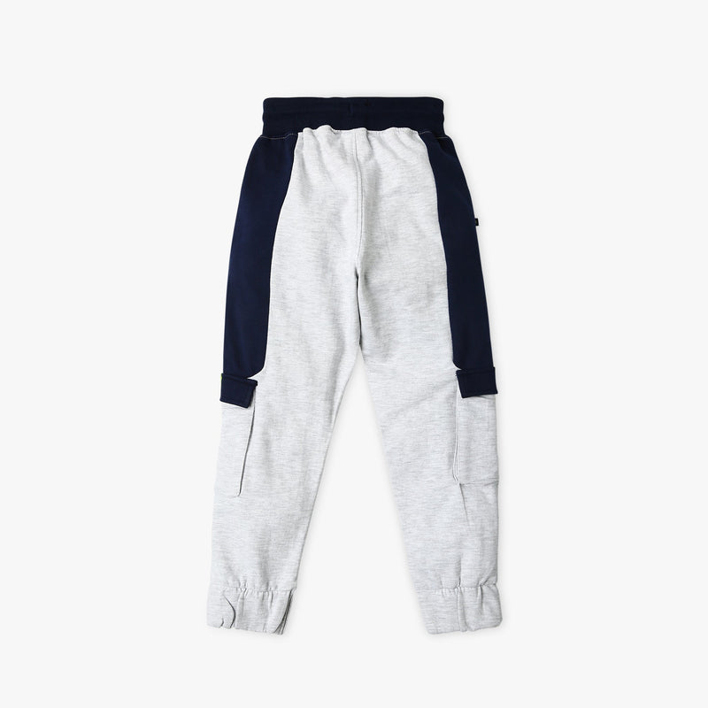 Boy's Regular Fit Solid Mid Rise Joggers