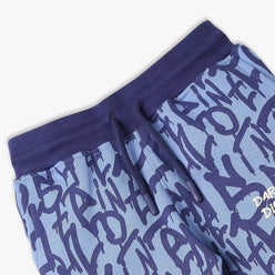 Boy's Regular Fit Printed Mid Rise Joggers