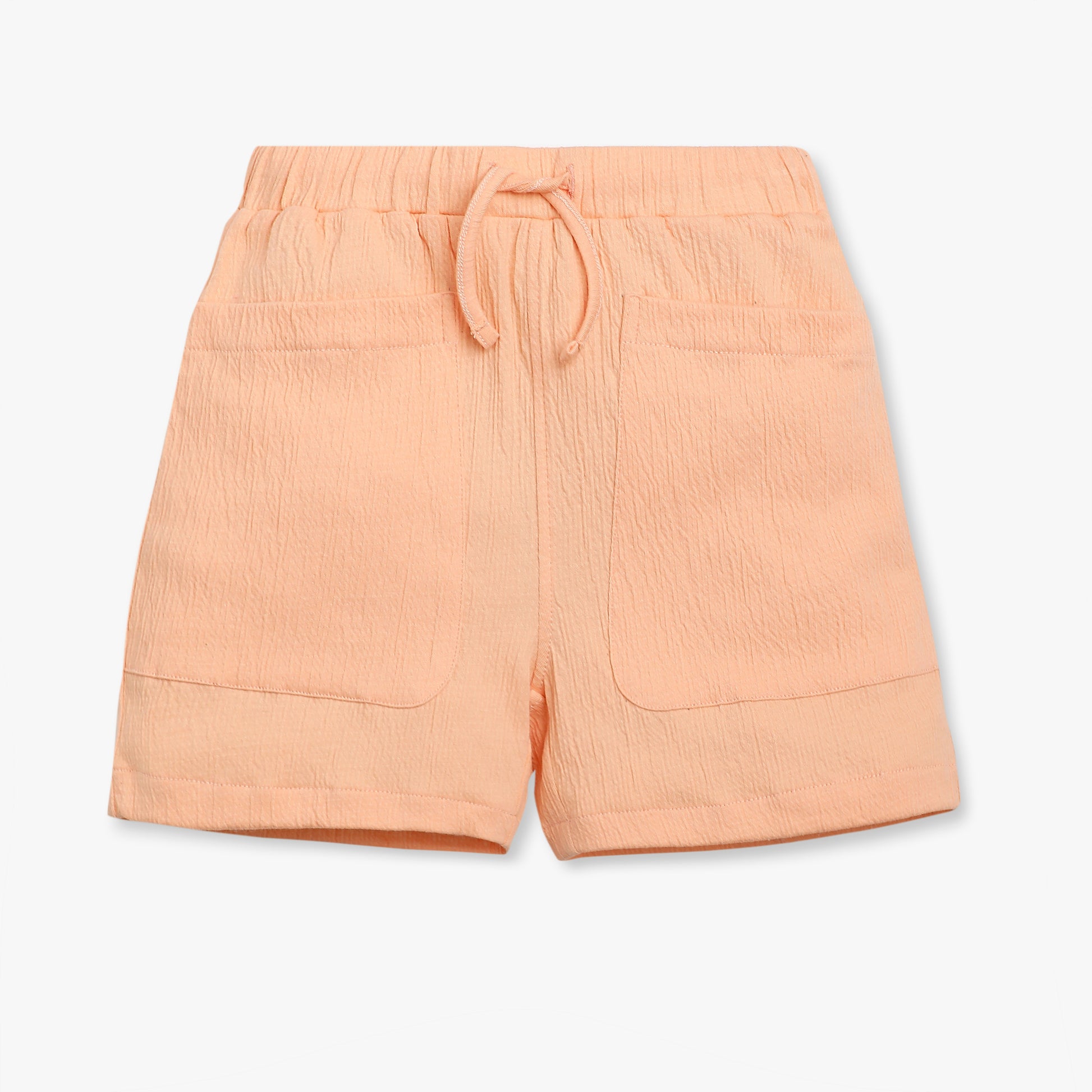 Girls Regular Fit Solid Mid Rise Shorts