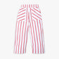 Girls Regular Fit Striped Mid Rise Pants