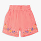 Girls Relaxed Fit Embroidered Mid Rise Shorts