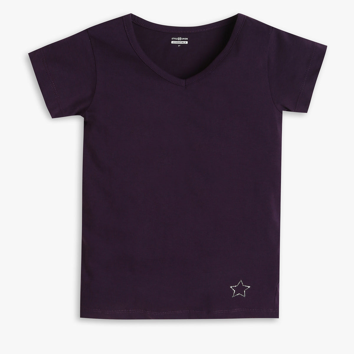 Girls Regular Fit Solid T-Shirt