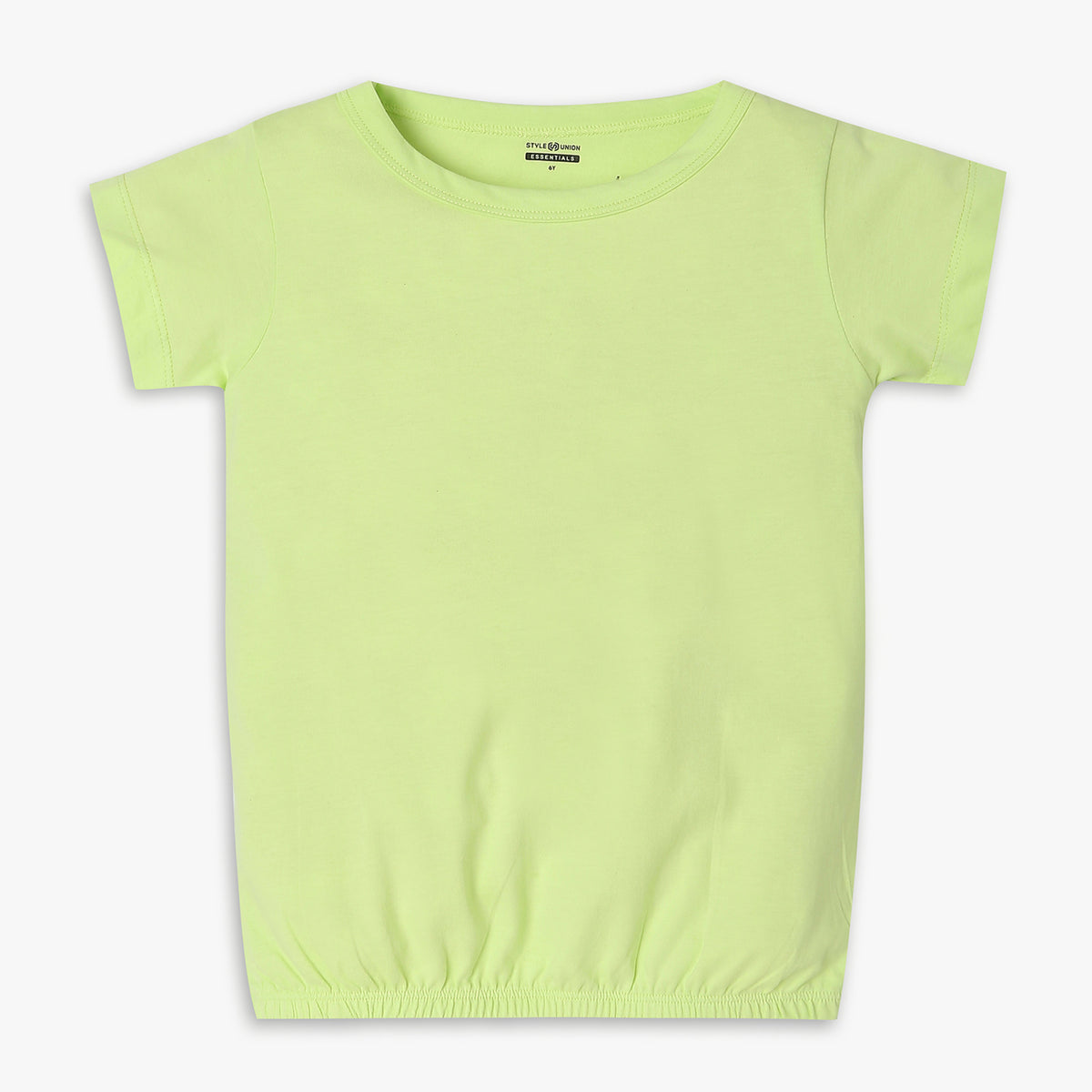 Girls Regular Fit Solid T-Shirt