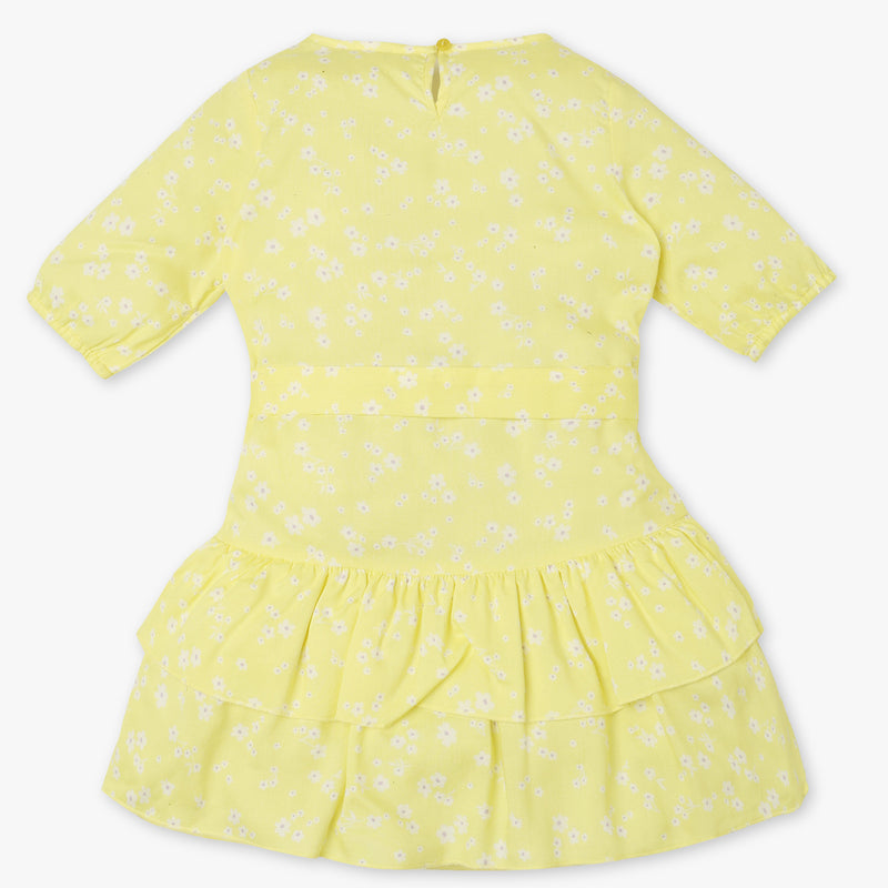 Girls Regular Fit Printed Frock