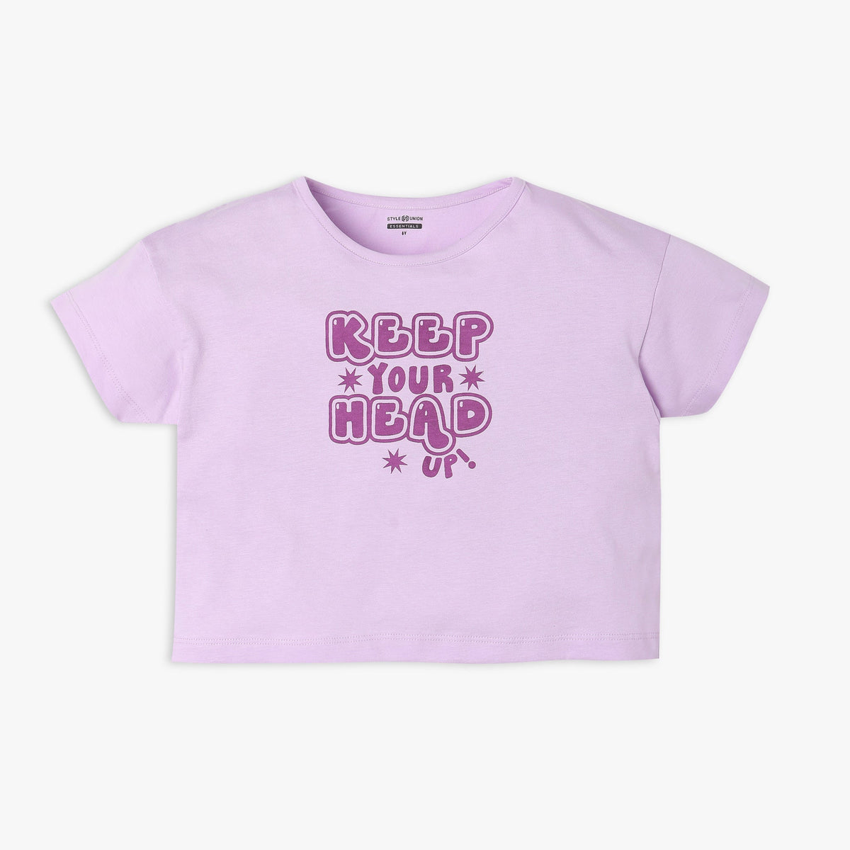 Girl Wearing Girl's Regular Fit Printed T-Shirt