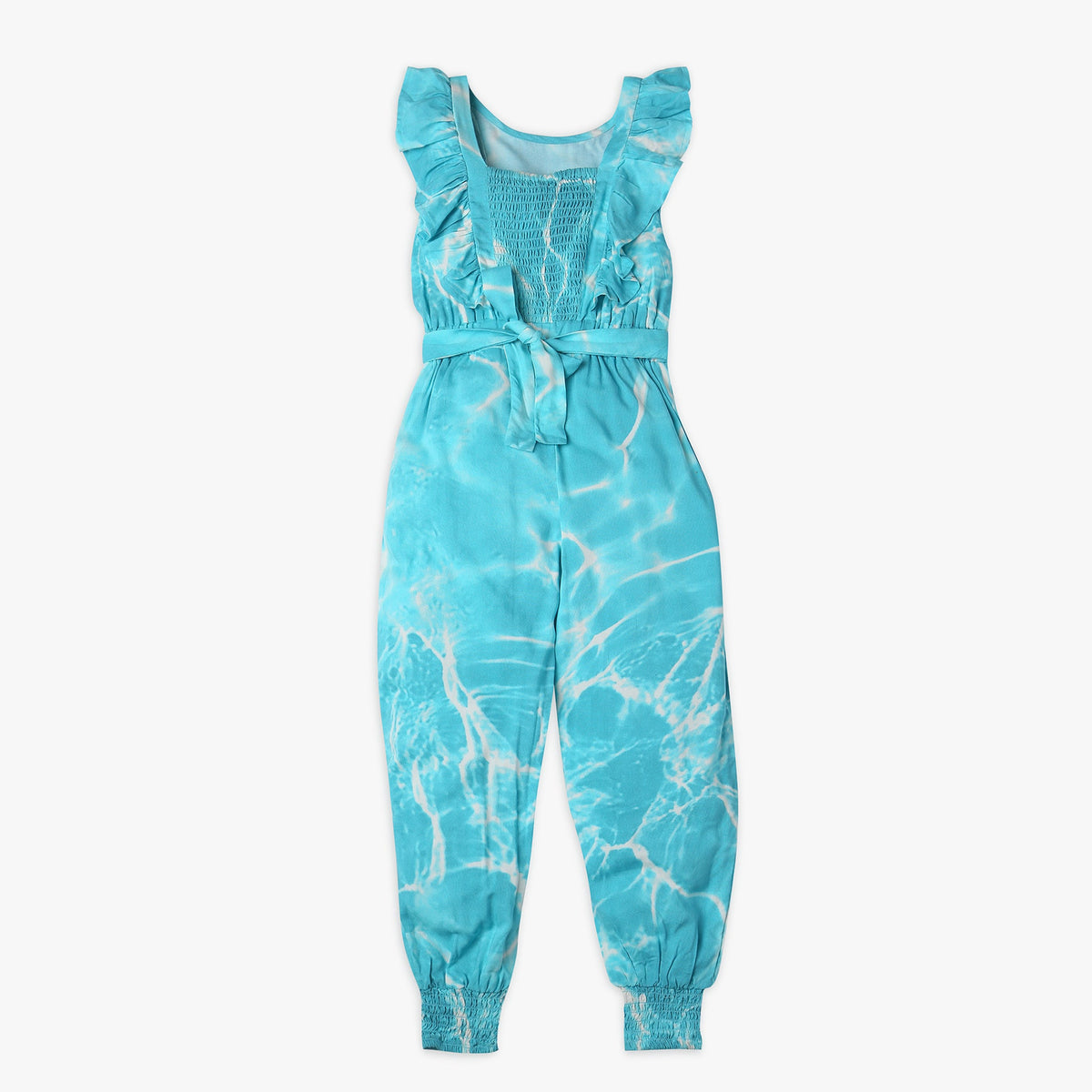 Girl's Regular Fit Printed Jumpsuit