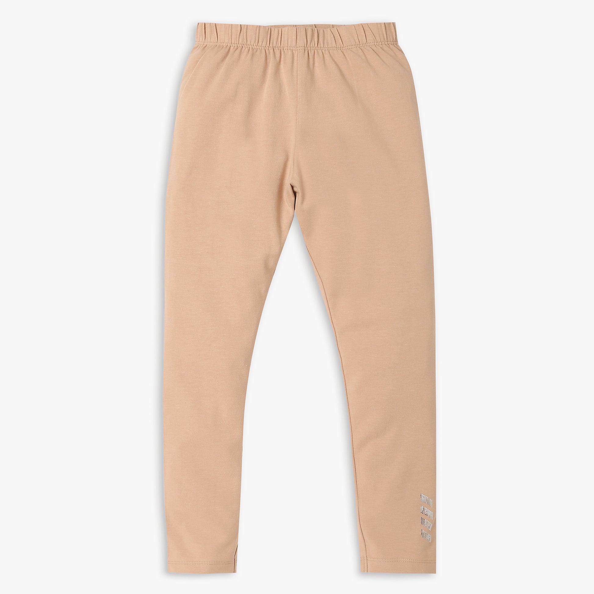 Girl's Skinny Fit Solid Mid Rise Leggings