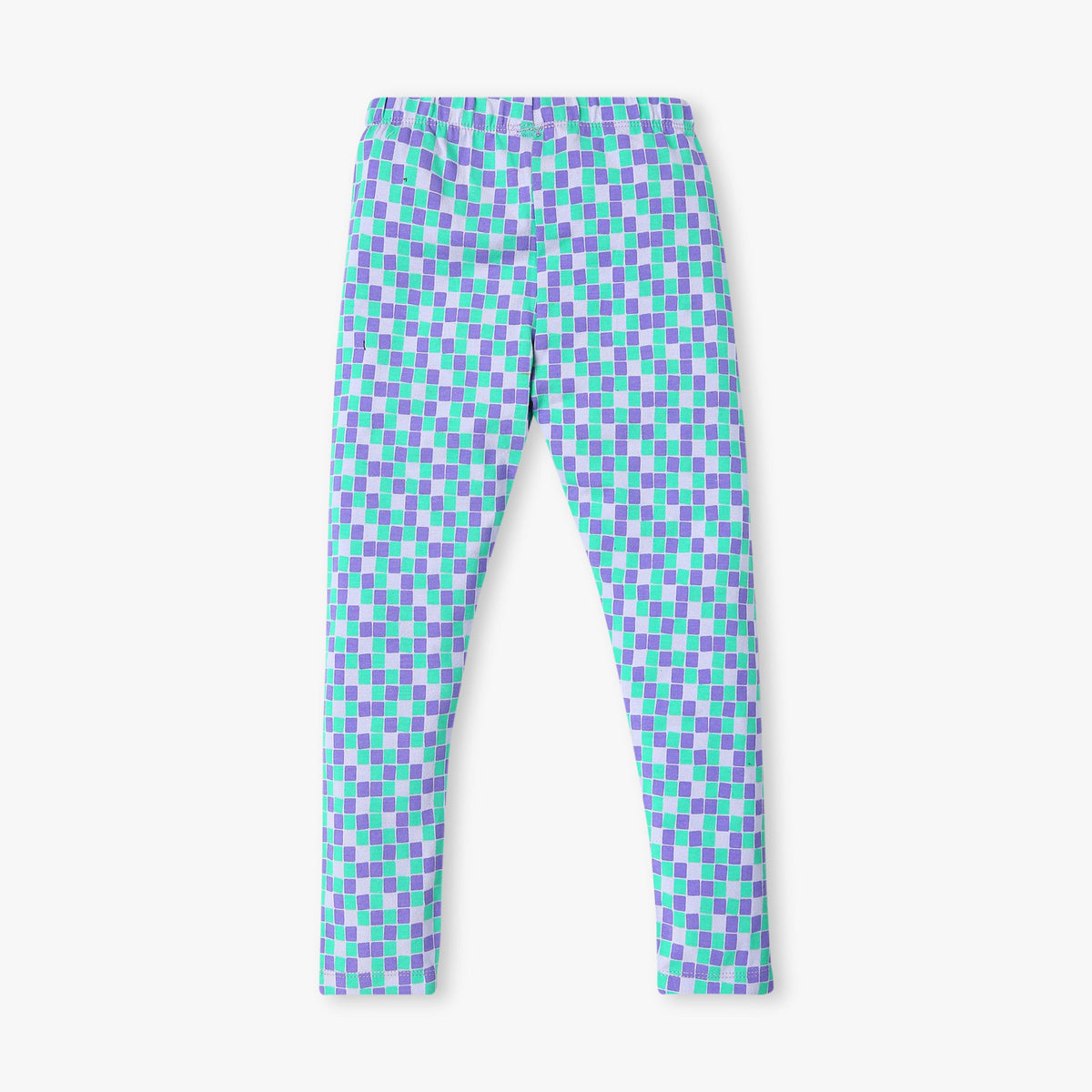 Girl's Skinny Fit Checkered Mid Rise Leggings