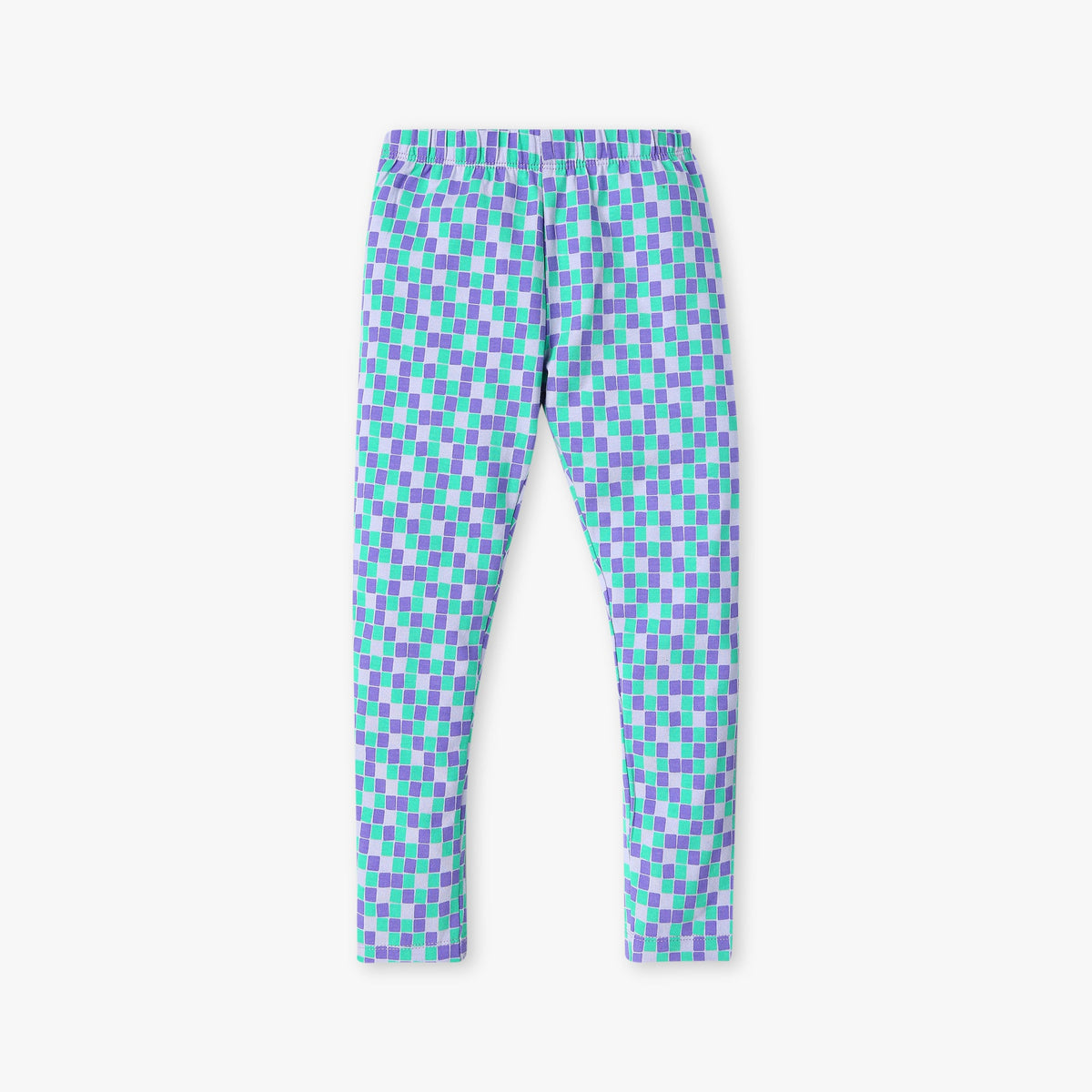 Girl's Skinny Fit Checkered Mid Rise Leggings